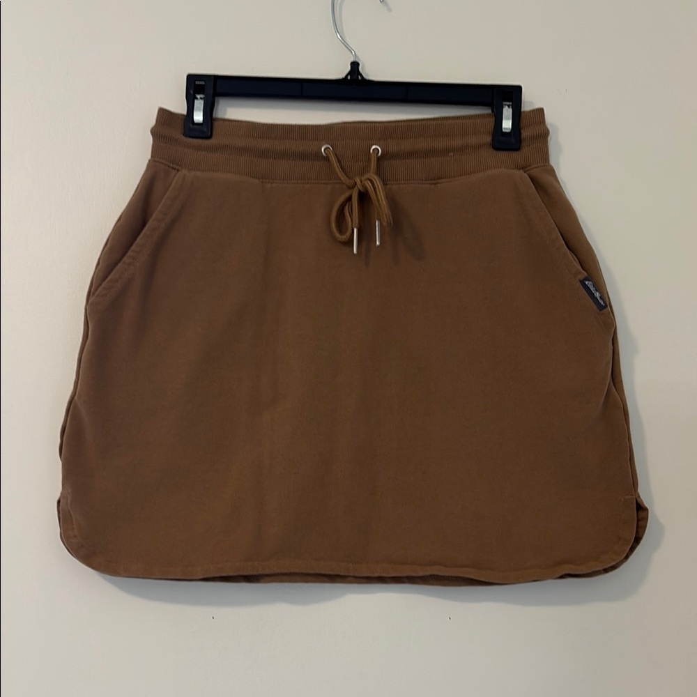 Eddie Bauer Brown Drawstring Skort with Pockets